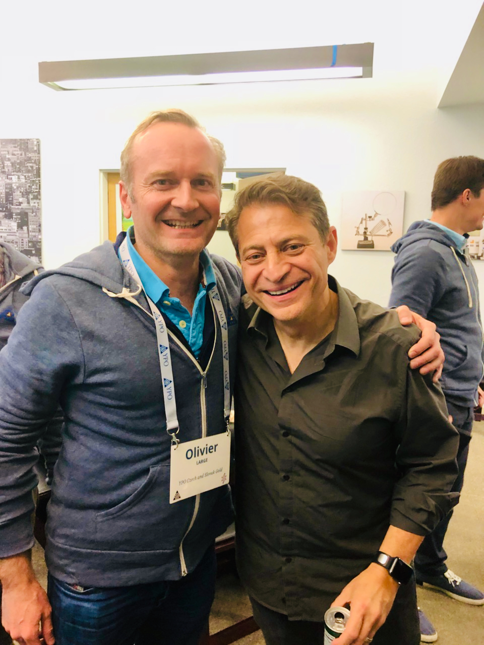 Olivier Large avec Peter Diamandis, en octobre 2018